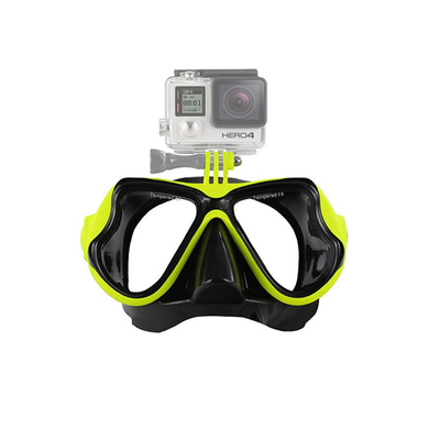 Comfortable Fit 180° Viewsilicone PC Diving Masks Adult Diving Glasses Waterproof Lenses Diving Goggles With Bracket