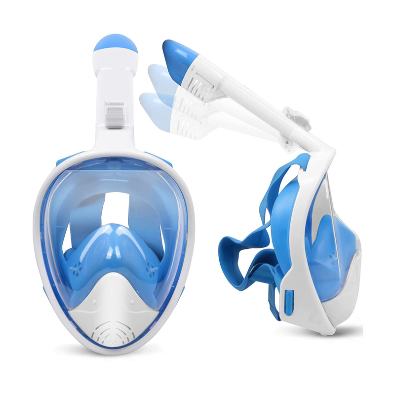 Adults Full Face Anti Fog Anti Leak Dive Snorkel Set with Detachable Camera